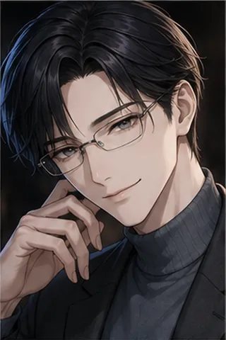 AIホスト 千秋（クール知的）のイラスト