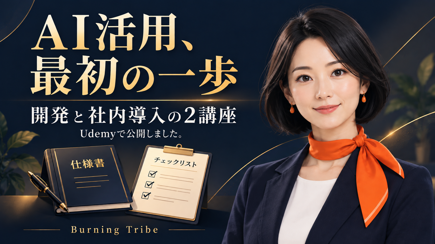AI活用、最初の一歩。開発と社内導入の2講座。工藤あいが案内するUdemy講座公開のお知らせ。