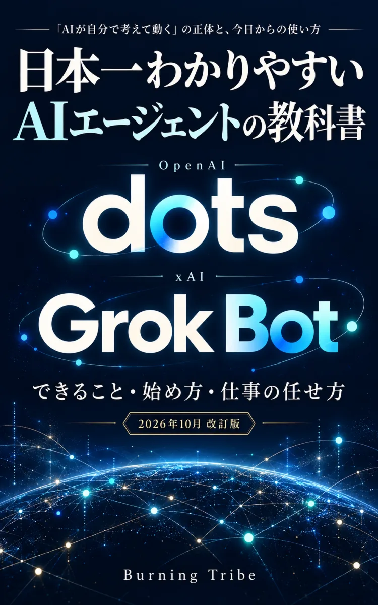 日本一わかりやすい AIエージェントの教科書: 「AIが自分で考えて動く」の正体と、今日からの使い方 (Burning Tribe) 表紙
