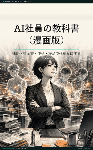 AI社員の教科書（漫画版）: 採用・指示書・並列・検品で仕組みにする (株式会社バーニングトライブ) 表紙