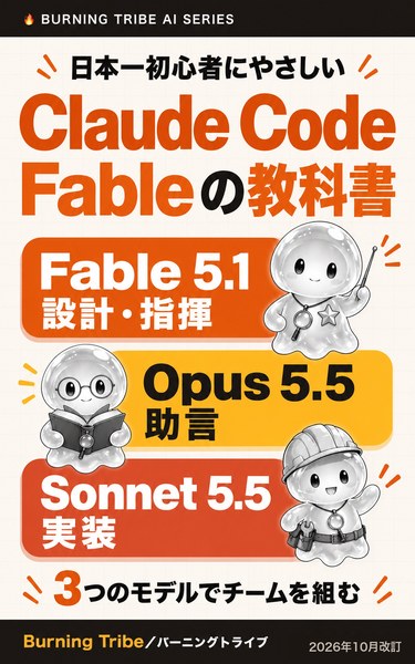 日本一初心者にやさしいClaude Code Fableの教科書 Fable 5.1 × Opus 5.5 × Sonnet 5.5 対応 表紙