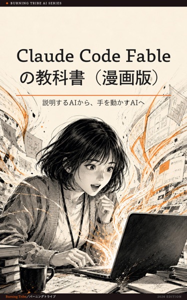Claude Code Fableの教科書（漫画版）: 説明するAIから、手を動かすAIへ (株式会社バーニングトライブ) 表紙